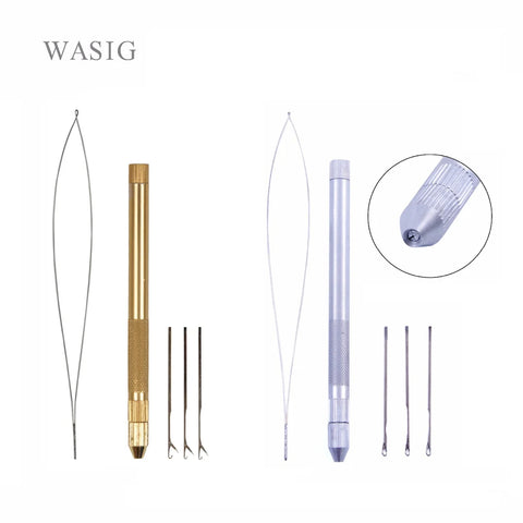 Hair Extension Tool Kit: Ventilating Needle, Bead Wire, Loop Handle, Pull Hook, Micro Bead Tool