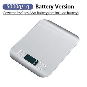 10kg Digital Kitchen Scale, Rechargeable, Stainless Steel, Precision for Cooking & Jewelry Weighing