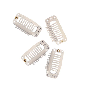 10 Pack Hair Extension Snap Clips 9-Teeth Wig Comb Clips Hairpiece Accessories 32mm