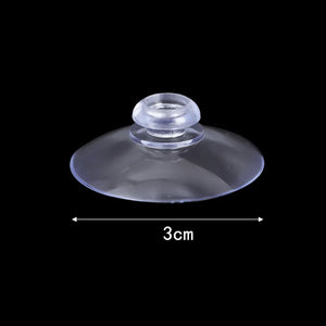 10-Pack Clear Suction Cup Hooks for Kitchen & Bathroom Storage (2-5cm)
