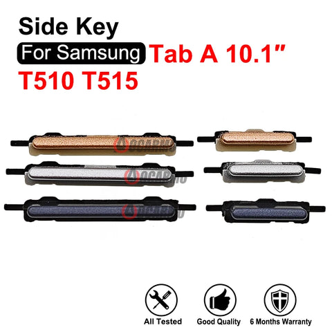 Black Silver Gold Side Button Keys Power Volume Replacement for Samsung Galaxy Tab A 10.1'' SM-T515 T510