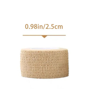 10 Rolls Elastic Breathable Self-Adhesive Bandage Tape for Sports, Finger, Wrist, Ankle, First Aid Wrap, Beige