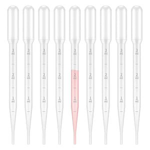 100pcs 1/2/3/5ml Disposable Plastic Transfer Pipettes Transparent Graduated Eye Droppers for Lab School Supplies