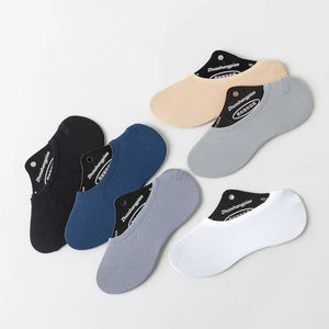 10 Pairs Men's Invisible Non-Slip Silicone Liner Socks, Breathable Thin Nylon No Show Loafers for Summer