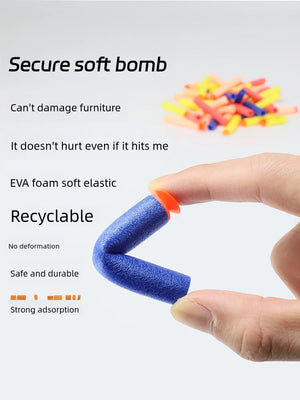 100-Pack 7.2cm Foam Dart Refills for Toy Blasters - Safe for Kids Ages 6+