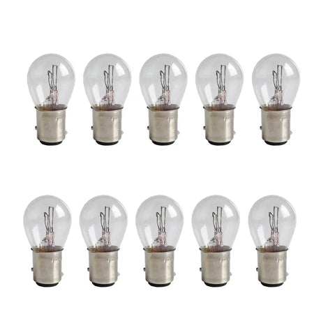 10pcs 12V 380 Bay15d 1157 21/5W Natural White Halogen Bulbs for Car Brake Stop DRL Lights