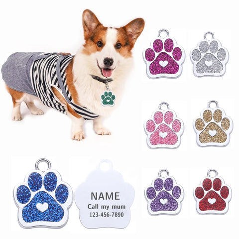 Engraved Pet ID Tag & Keychain for Dogs & Cats - Custom Anti-Lost Pendant, Bulk Options Available