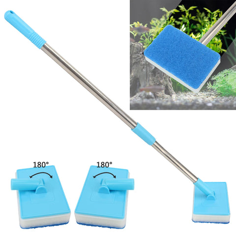 Dual-Sided Aquarium Algae Scrubber Sponge Brush Cleaner