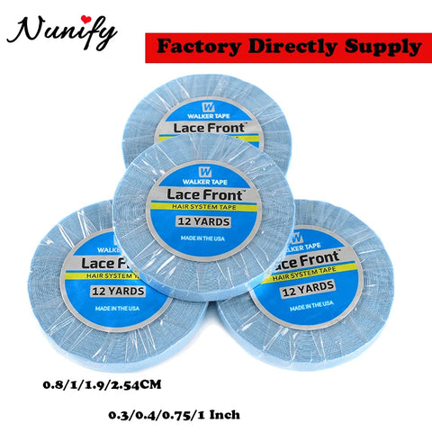 12 Yds Double-Sided Wig Tape Adhesive Strips, Waterproof Hair Extension Glue for Lace Front Wig Accessories