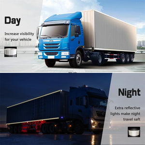 10cm x 5m High-Reflective Micro Prismatic Adhesive Tape - Waterproof White Stickers for Trucks, Trailers