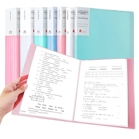 A4 Transparent Waterproof File Bag, Thickened, Easy Sorting, Translucent Color, Student Office Supplies,