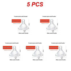 1-10 Pack Baby Pacifier Nipples Wide Bore Spiral Frosted Non-Irritating Thickened Safe Real-Feel