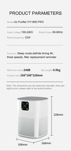 Portable Air Purifier for Home - H13 HEPA & Carbon Filters, Smart Control, Efficient Dust & Odor Removal