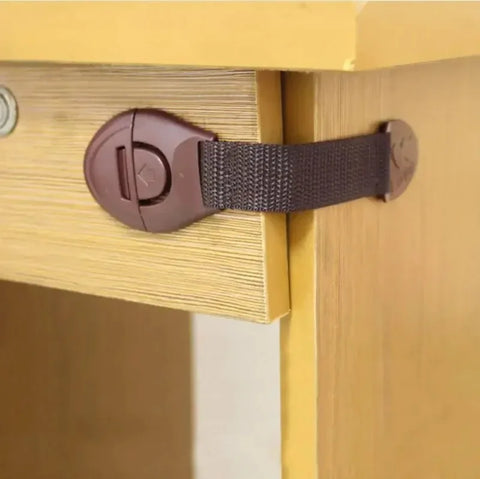 Baby Safety Door Lock for Cabinets, Wardrobes, Fridge, Drawers - Child Security Belt (1 Pc)