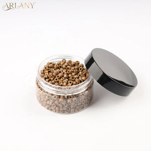 1000pcs 5mm Silicone Micro Beads for I Tip Hair Extensions, Microlink Hair Extension Beads, Premium Lined Beads Tool