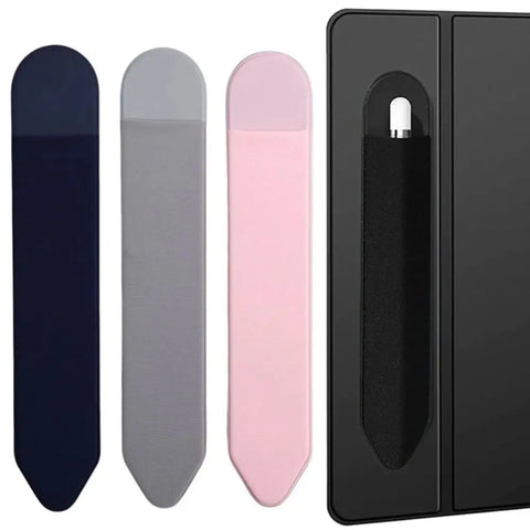 Adhesive Solid Color Pencil Case & Protective Stylus Cover Pen Holder for Touch Screens
