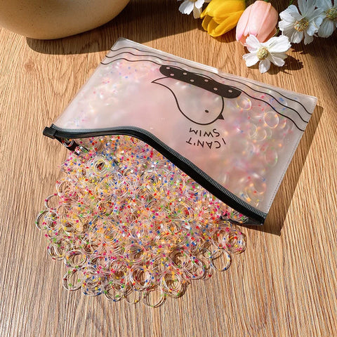 800 Pcs Disposable Hair Rubber Bands - Gentle Hold Small Scrunchies for Babies - Cute Colorful Headdress