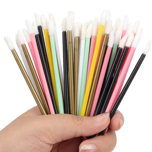 100-Pack Disposable Lip Gloss & Mascara Wands - Makeup Applicator Tool Set