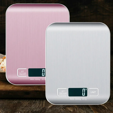 10kg Digital Kitchen Scale, Rechargeable, Stainless Steel, Precision for Cooking & Jewelry Weighing