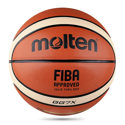 FIBA Approved Outdoor/Indoor PU Leather Basketball - Adult/Teen Match & Training