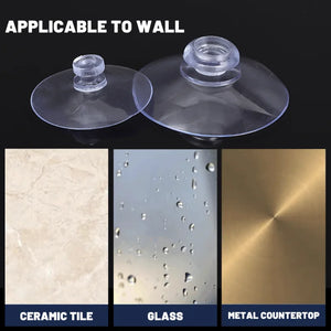 10-Pack Clear Suction Cup Hooks for Kitchen & Bathroom Storage (2-5cm)