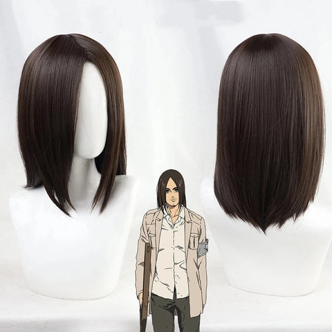 Final Season Attack On Titan Eren Jaeger Cosplay Wig Brown Heat Resistant Synthetic Hair