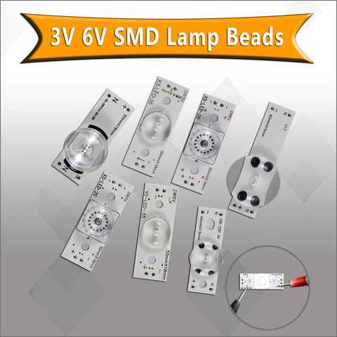 20pcs Universal LED Backlight Strips for 21-120" TV SMD Lamp Beads 3V/6V with Optical Lens for Easy Repair
