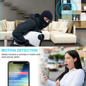 1080p HD Mini Alarm Clock Spy Camera WiFi App, Night Vision, Motion Detection, DVR Security Recorder