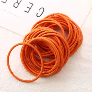 10 Pack Black Blue Elastic Hair Ties for Ponytails - Durable Rubber Band Hair Accessories