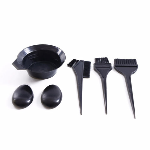 5-Piece Hairdressing Dye Brush Bowl Set - Salon Hair Color Tint Kit