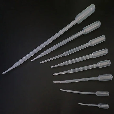 Disposable Plastic Pasteur Pipettes 0.2ml-10ml Graduated Dropper Transfer Lab Tools