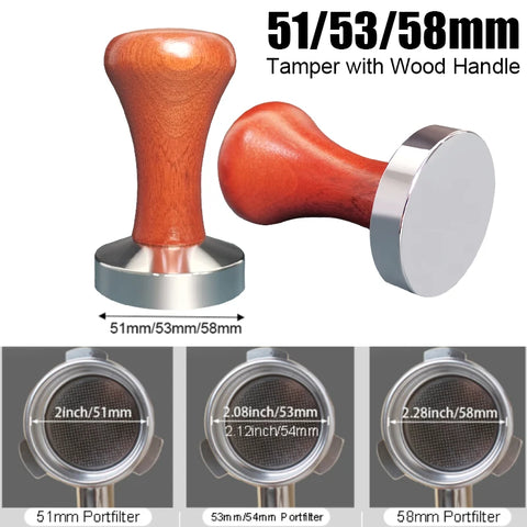 Espresso Tamper & Leveler Tool 51mm 53mm 58mm - Coffee Press Accessory