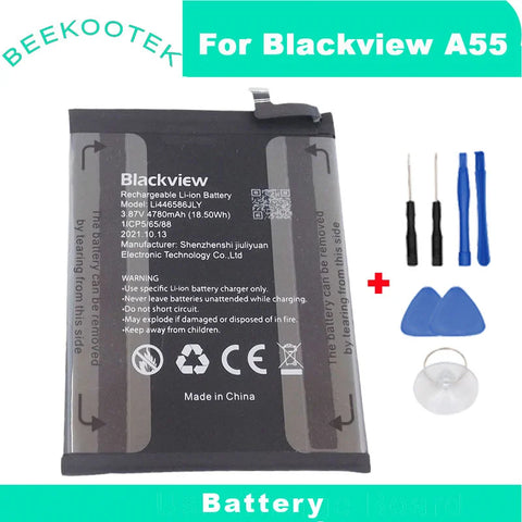 Battery for Blackview A55, 4780mAh Li446586PHTT High Capacity Replacement