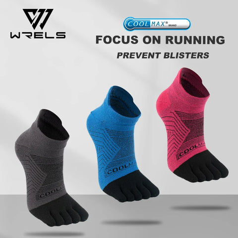 Double Five Finger Running Socks, Breathable Quick Dry, Thin Sports Off-Road Summer Socks