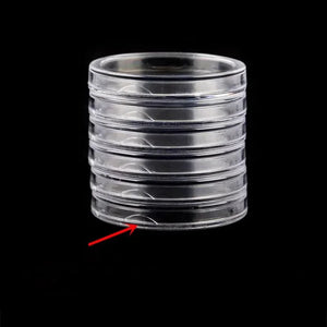 100-Pack Adjustable Coin Holders 16-46mm, Coin Storage Organizer Set
