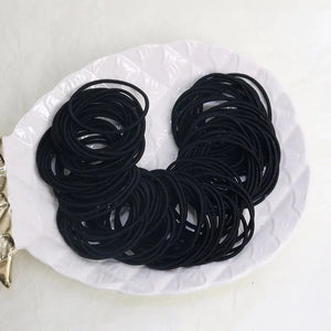 100pcs Elastic Hair Ties Rubber Bands Thin Ponytail Scrunchies for Women Men Hair Accessories