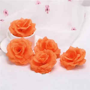 10 Black Silk Roses 8cm for Weddings, Events, Parties, Home Decoration