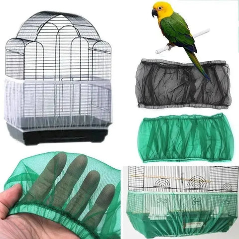 Bird Cage Dust Cover for Medium-Large Cages, Keeps Area Clean