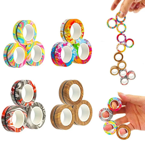 Fidget Ring & Bracelet Set for Stress Relief, Focus & Relaxation