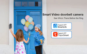 1080p Wireless Video Doorbell Camera, WiFi Smart Home Security, Motion Detect, Night Vision, Tuya Intercom