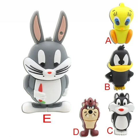 Cartoon Duck Rabbit USB Flash Drive - High Speed 64GB/32GB/8GB/4GB Memory Stick USB2.0