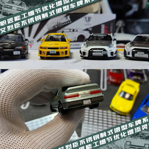 1/64 Scale Diecast Car License Plate Set - Mini Model Accessories