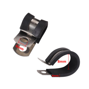 10-Pack Rubber P-Clamps for Cable, Hose & Pipe - Electrical and Plumbing Clips
