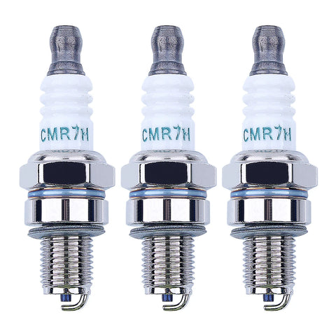 3 Pcs Spark Plug Kit Cmr7h for 4-Stroke Honda GX35 Engine Trimmers Blowers Cutters