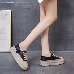Women's Platform Sneakers 2025 - Fashion Lace-Up Walking & Running Shoes, Comfortable & High Quality