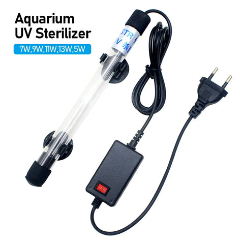 13W UV Sterilizer Submersible Water Clarifier for Aquariums and Ponds