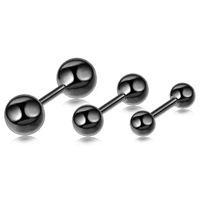 1 Pair Titanium Steel Stud Earrings Small Ball Screws Lip Piercing Body Jewelry for Men