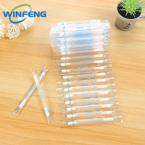 100pcs Disposable Alcohol Swabs & Iodine Cotton Sticks First Aid Kit for Wound Cleaning Antibacterial Care