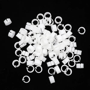 100-Pack 8mm Colored Bird Leg ID Bands for Pigeons Parrots