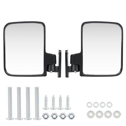 Golf Cart Side Mirrors - Convex for Club Car & Yamaha - Quick Install